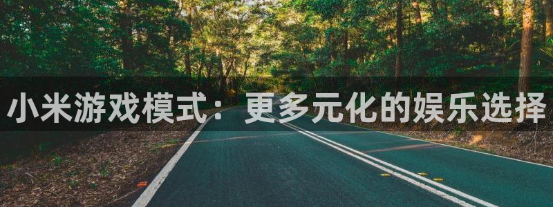 高德娱乐娱乐是真的吗：小米游戏模式：更多元化的娱乐选择